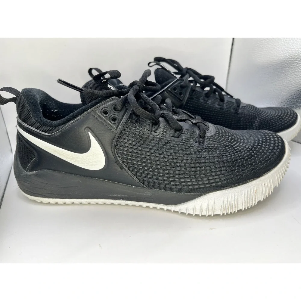 Nike Women's Zoom HyperAce Volleyball Shoes Size 9 Black‎ With White Swoosh